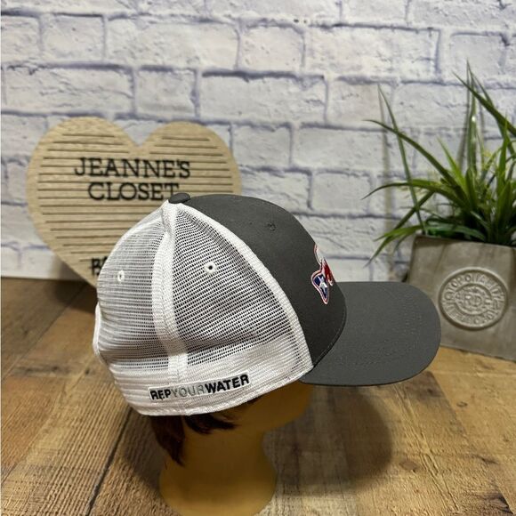 Rep Your Water Texas Hat Cap Snapback Trucker Gray White Fisherman Mesh Back Men - Picture 2 of 7